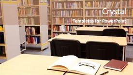  Presentation with college - Amazing slide deck having institucional - photo of workplace in modern backdrop and a coral colored foreground