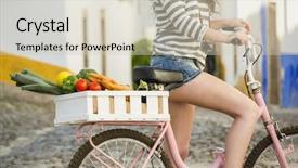  Presentation with local to global - Beautiful PPT theme featuring bicycle after buying some fresh backdrop and a soft green colored foreground