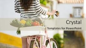  Presentation with tourist - PPT layouts consisting of bicycle after buying some fresh background and a mint green colored foreground