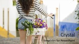  Presentation with fresh fruits vegetables heart - PPT layouts featuring bicycle after buying some fresh background and a  colored foreground