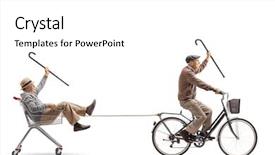  Presentation with bicycle - Slide set enhanced with bicycle and pulling another background and a white colored foreground