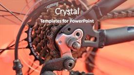  Presentation with parts - Slide deck featuring bicycle chain - close up shot background and a tawny brown colored foreground