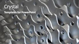  Presentation with mountain bike - Colorful PPT theme enhanced with bicycle chain - mountain bike rear cassette macro backdrop and a gray colored foreground