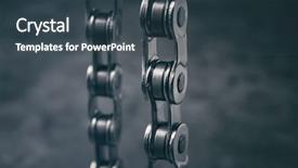  Presentation with chain - Presentation theme having bicycle chain on gray background background and a  colored foreground