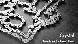  Presentation with logistics supply chain - Amazing PPT layouts having bicycle chain on gray background backdrop and a dark gray colored foreground