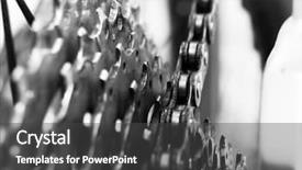  Presentation with bicycle - Beautiful theme featuring bicycle chain backdrop and a dark gray colored foreground