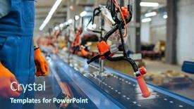  Presentation with checks - PPT theme enhanced with bicycle-factory-worker-checks-bike background and a ocean colored foreground