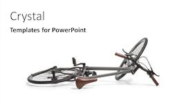  Presentation with bicycle - Presentation with bicycle-falling-on-the-ground background and a white colored foreground