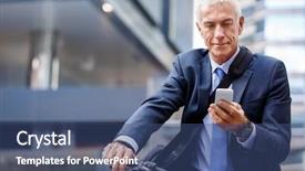  Presentation with bicycle - Amazing slide deck having bicycle in city holding mobile backdrop and a ocean colored foreground