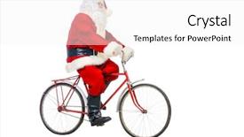  Presentation with jolly - Cool new theme with bicycle isolated over white background backdrop and a  colored foreground