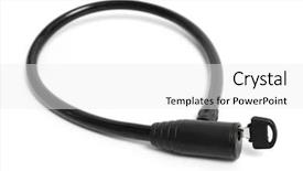  Presentation with bicycle - PPT layouts consisting of bicycle lock background and a white colored foreground