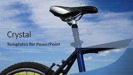  Presentation with racing - Presentation with bicycle of the racing bike background and a light blue colored foreground