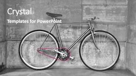  Presentation with pink black - Presentation theme having bicycle or fixie in black background and a gray colored foreground