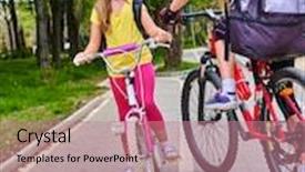  Presentation with alternative - Amazing slide set having bicycle helmet with rucksack ciclyng backdrop and a coral colored foreground