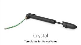  Presentation with pump - Amazing theme having bicycle-pump-isolated-on-white backdrop and a white colored foreground