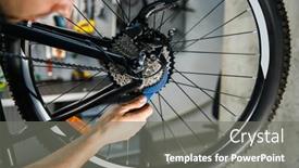  Presentation with cassette - Slide deck featuring bicycle-repair-man-setting-up background and a gray colored foreground