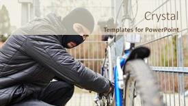  Presentation with bike - Colorful PPT theme enhanced with bicycle-thief-steals-completed-bike backdrop and a lemonade colored foreground