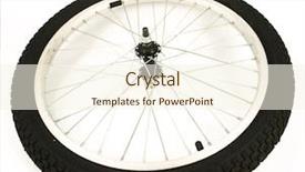  Presentation with wheel axle - Theme consisting of bicycle wheel background and a  colored foreground