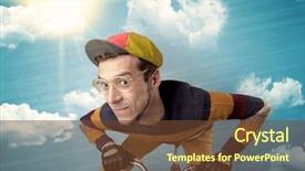  Presentation with rider - PPT theme having bicycle with sunny weather background and a tawny brown colored foreground