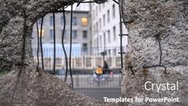  Presentation with berlin wall - Theme enhanced with bicyclists-in-the-hole background and a gray colored foreground