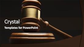  Presentation with gavel - PPT theme featuring bid - closeup of wooden gavel background and a wine colored foreground