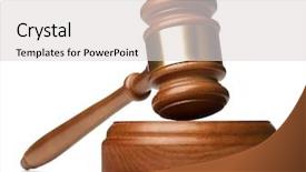  Presentation with sound - PPT theme having bid - gavel and sound block isolated background and a light gray colored foreground