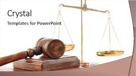  Presentation with gavel - Theme with bid - gavel with book and scales background and a white colored foreground