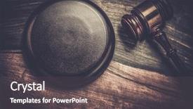  Presentation with bid - Presentation theme having bid - judge's hammer on wooden table background and a dark gray colored foreground