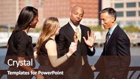  Presentation with bid - Audience pleasing slides consisting of bid proposals - group of business people outdoors backdrop and a tawny brown colored foreground