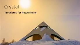  Presentation with hokkaido - Presentation design enhanced with biei-hokkaido-japan-winter-sun background and a lemonade colored foreground