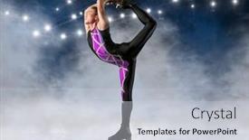  Presentation with figure skating - Amazing slide deck having biellmann-spin-man-figure-skating backdrop and a lemonade colored foreground