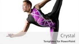  Presentation with figure skating - Presentation theme consisting of biellmann-spin-man-figure-skating background and a white colored foreground