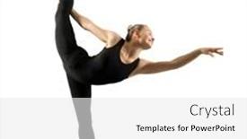  Presentation with figure skating - Presentation theme consisting of biellmann-spin-woman-figure-skating background and a white colored foreground