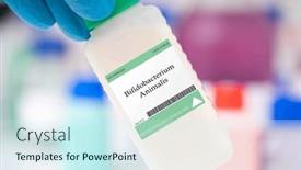  Presentation with probiotic bacteria - Presentation theme consisting of bifidobacterium-animalis-bacteria-a-probiotic background and a cool aqua colored foreground