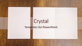  Presentation with wood texture - Slide deck with pamphlet - bifold white template paper background and a sky blue colored foreground