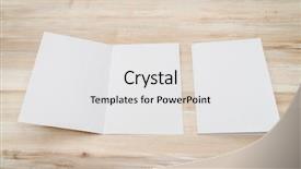  Presentation with wood texture - PPT layouts featuring bifold white template paper background and a  colored foreground