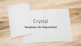  Presentation with wood texture - Presentation with bifold white template paper on wood texture background and a white colored foreground