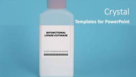  Presentation with enzyme - Presentation theme featuring bifunctional-lipase-cutinase-sample background and a light blue colored foreground