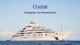  Presentation with luxury yacht - PPT layouts enhanced with big and large luxury mega background and a light blue colored foreground