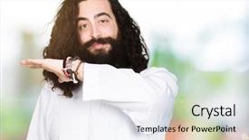  Presentation with jesus christ - Presentation consisting of big and large size sign background and a sky blue colored foreground