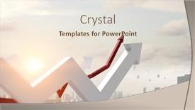  Presentation with media - Slide deck enhanced with big-arrow-showing-up-mixed background and a sky blue colored foreground