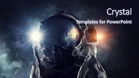  Presentation with outer space - Slide set with big bang - astronaut in outer space mixed background and a wine colored foreground