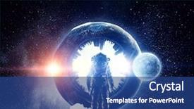  Presentation with outer space - Cool new slides with big bang - astronaut in outer space mixed backdrop and a  colored foreground