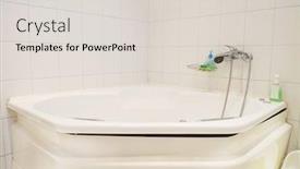  Presentation with corner - Slide set with big-bathtub-for-corner background and a  colored foreground