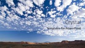  Presentation with cloud - Presentation design having big-beautiful-amazing-sky background and a light blue colored foreground