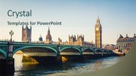  Presentation with parliament - Presentation theme enhanced with big ben and houses background and a light blue colored foreground