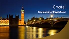 Presentation with parliament - PPT layouts enhanced with big-ben-and-houses background and a navy blue colored foreground