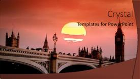  Presentation with heat - Slide deck having big-ben-and-shining-orange background and a red colored foreground