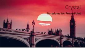  Presentation with heat - PPT theme enhanced with big-ben-and-shining-orange background and a red colored foreground