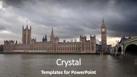  Presentation with parliament - Amazing slides having big ben and the houses of parliament in london with a dramatic cloudy sky backdrop and a gray colored foreground